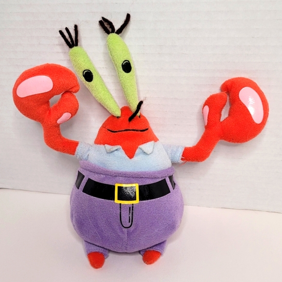 MR KRABS SpongeBob SquarePants TY Beanie Baby Plush 8" 2006 - Picture 1 of 7